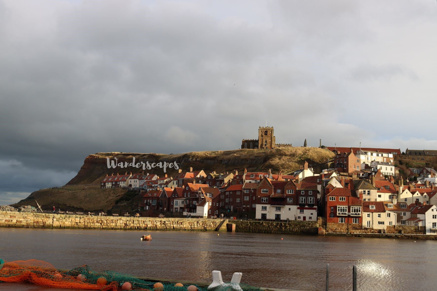 View of st mary's church from Whitby west cliff
