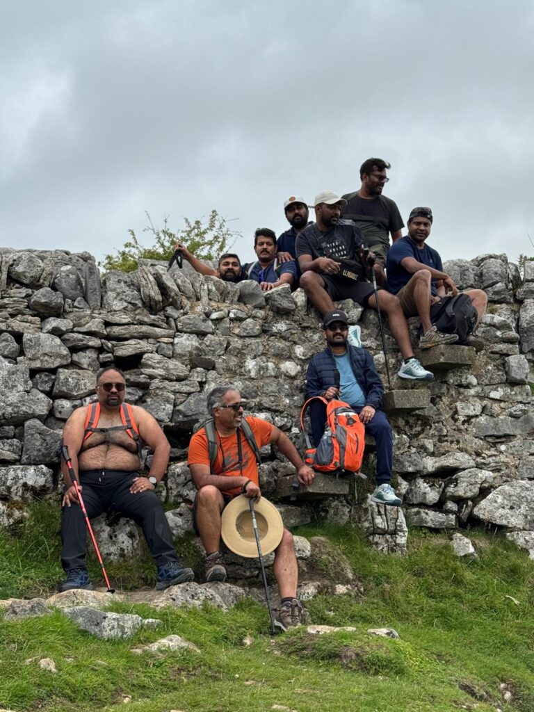 A group of men resting
